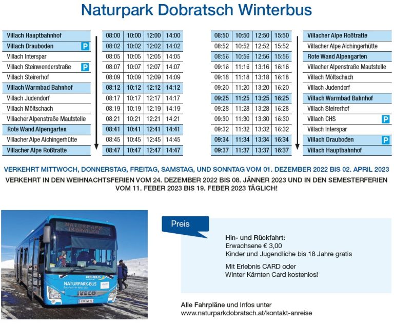 Naturpark-Dobratsch-Winterbus